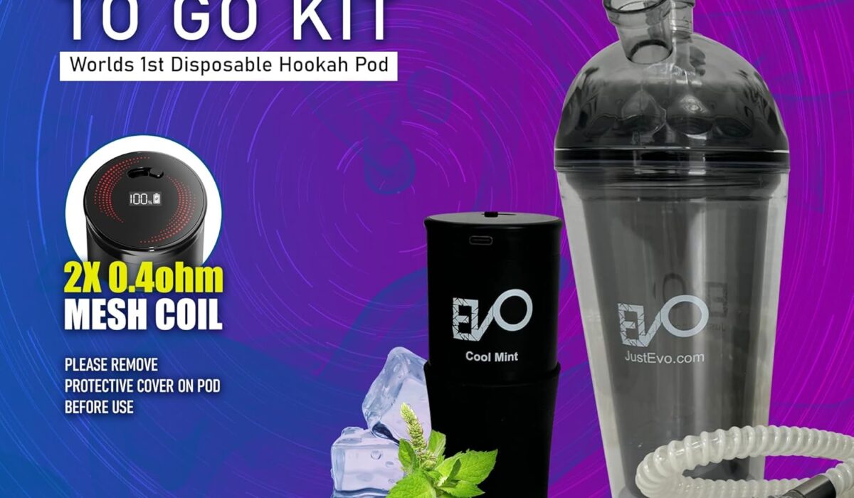 Rechargeable Hookah To Go Kit (Flavors: Cool Mint) - Tobacco & Nicotine Free