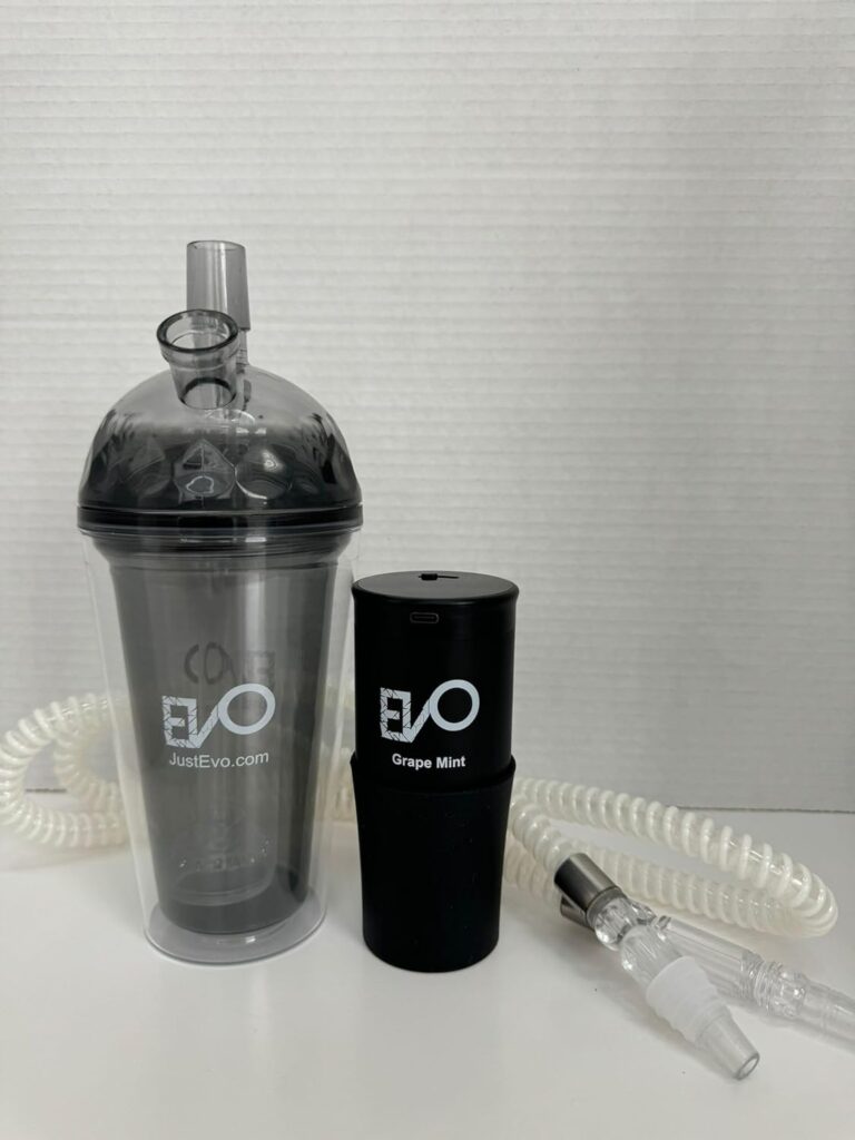 Rechargeable Hookah To Go Kit (Flavors: Grape Mint) - Tobacco & Nicotine Free