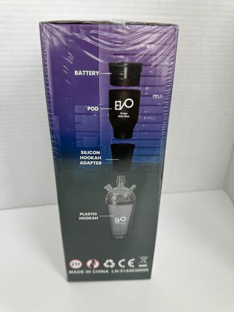 Rechargeable Hookah To Go Kit (Flavors: Grape Mint) - Tobacco & Nicotine Free