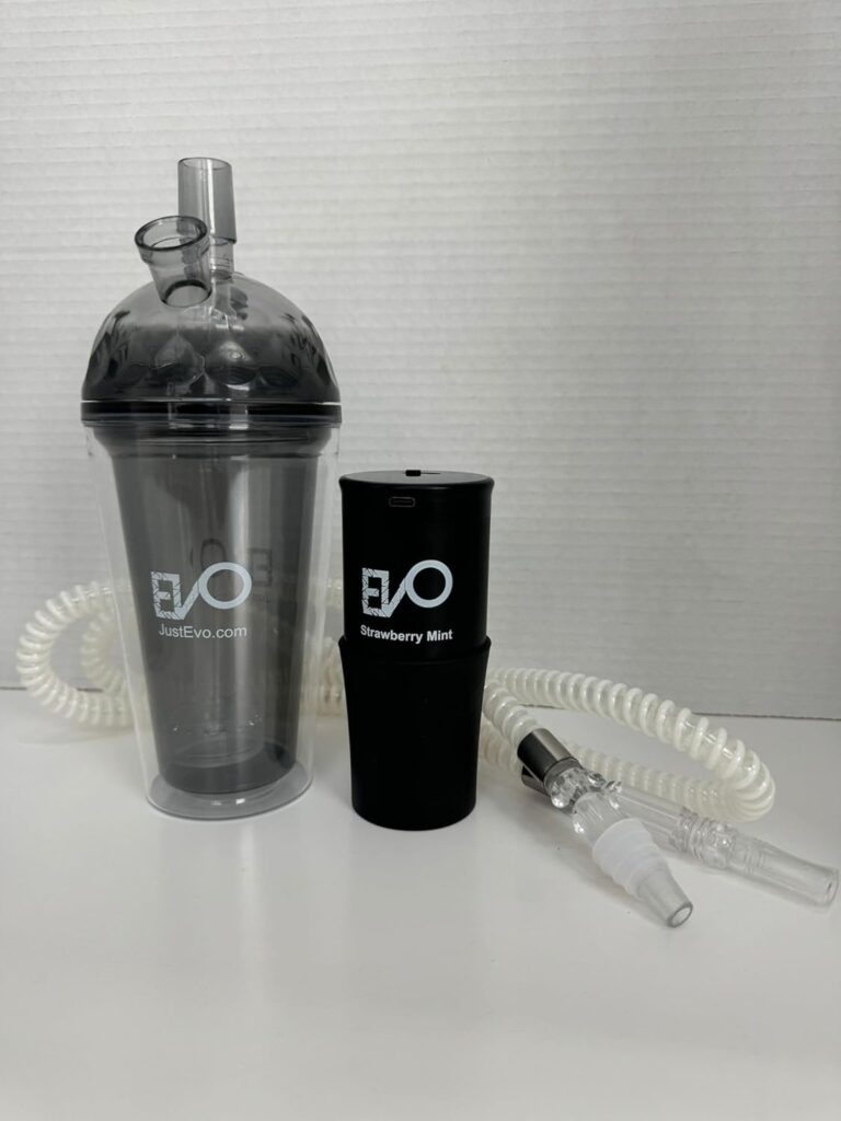 Rechargeable Hookah To Go Kit (Flavors: Strawberry Mint) - Tobacco & Nicotine Free