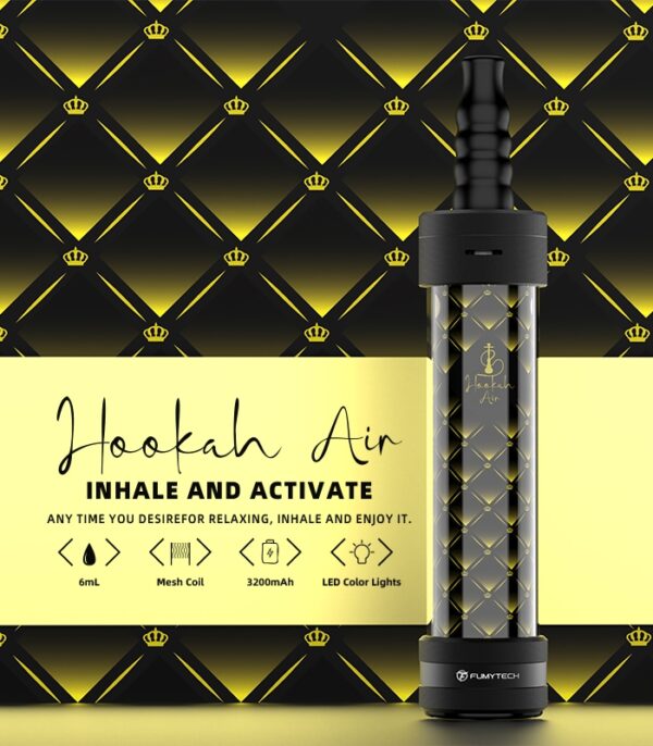 Portable E-Shisha Hookah Air Arabesque - Tobacco & Nicotine Free