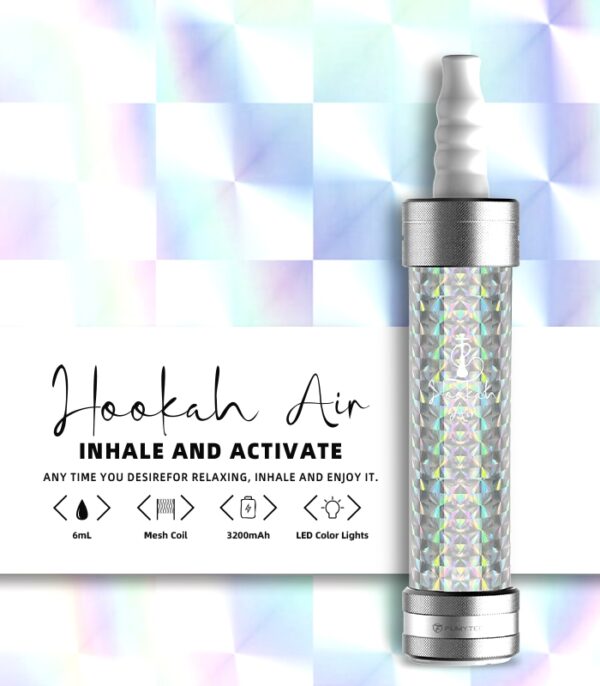 Portable E-Shisha Hookah Air Sparkle Silver Limited Edition - Image 9